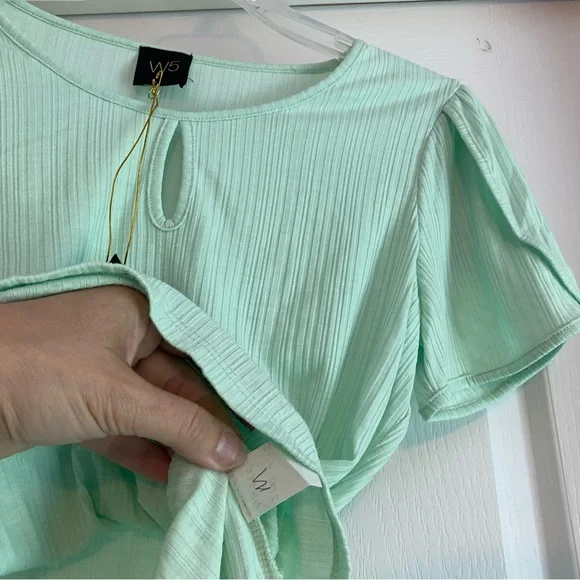 New W5 Mint Green Blouse - Picture 2 of 3